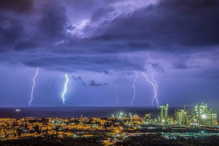 Lebanon Under Thunder Stock Photography